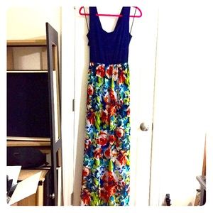 Le Lis Juri 2fer Navy Floral Maxi Dress